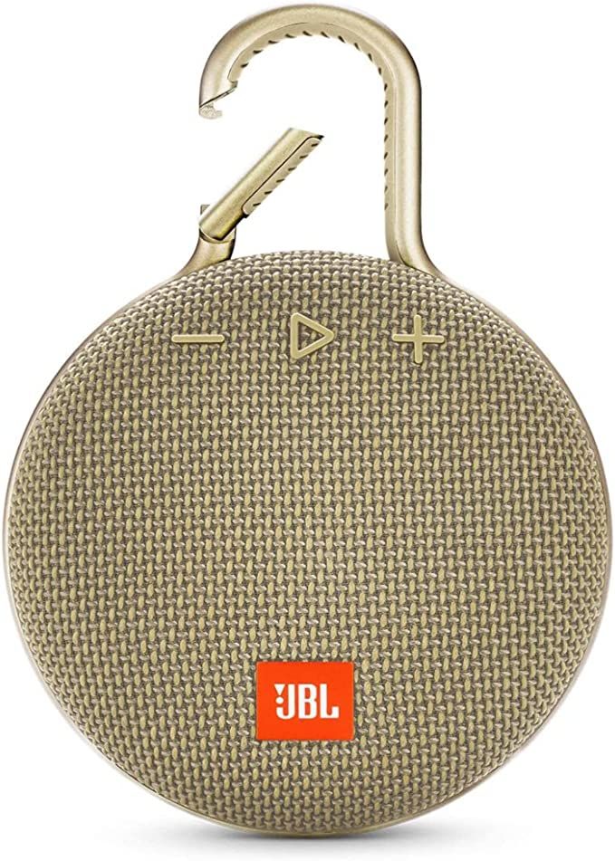 JBL Clip 3, Desert Sand - Waterproof, Durable & Portable Bluetooth Speaker - Up to 10 Hours of Pl... | Amazon (US)