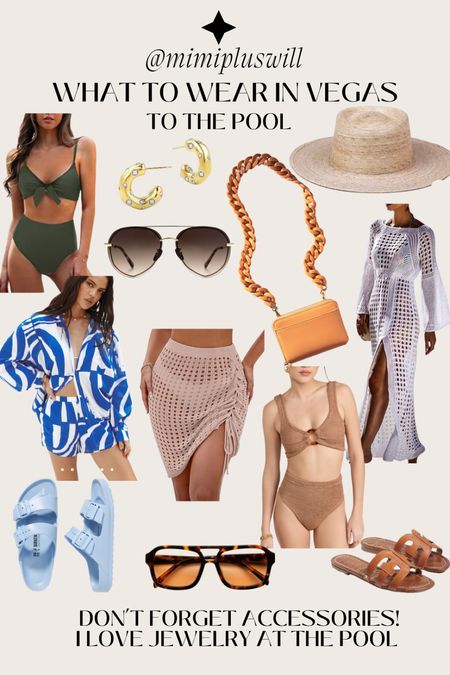 What to wear to vegas: to the pool!
Pool attire, vacation looks, hat, summer hat, bathing suit, bathing suit coverups, sunglasses

#LTKFind #LTKtravel #LTKstyletip