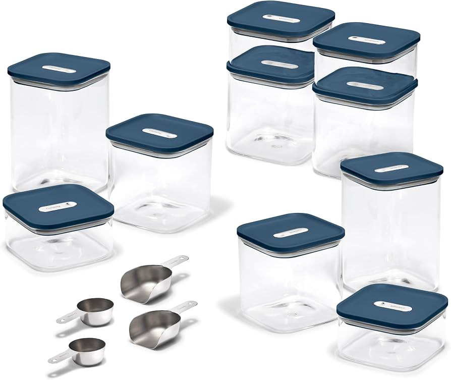 Caraway 26-Piece Ultimate Airtight Glass Food Storage Containers with Lids | Amazon (US)