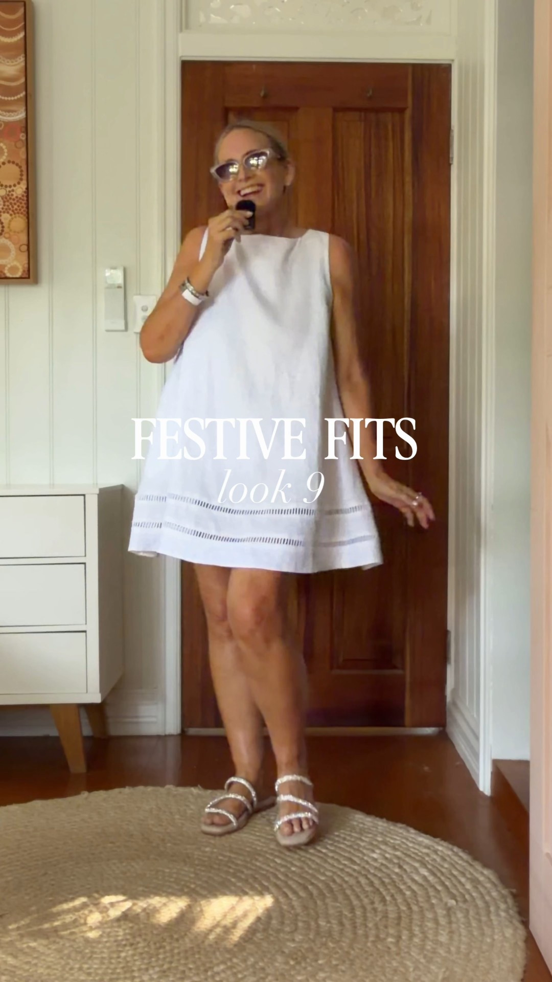 Wearing size 8 in this dress. It’s very oversized. Check the fit guide for bust measurements.

Shoes: FRANKIE4 Remy slides

#LTKover50style #LTKaustralia #LTKpartywear