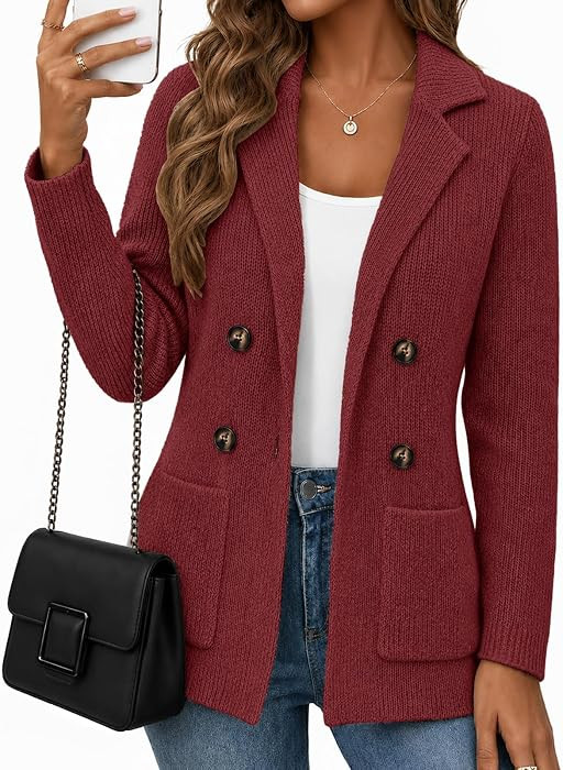 CiCiBird Womens Fall Cardigan Business Casual Knit Sweater Blazer | Amazon (US)