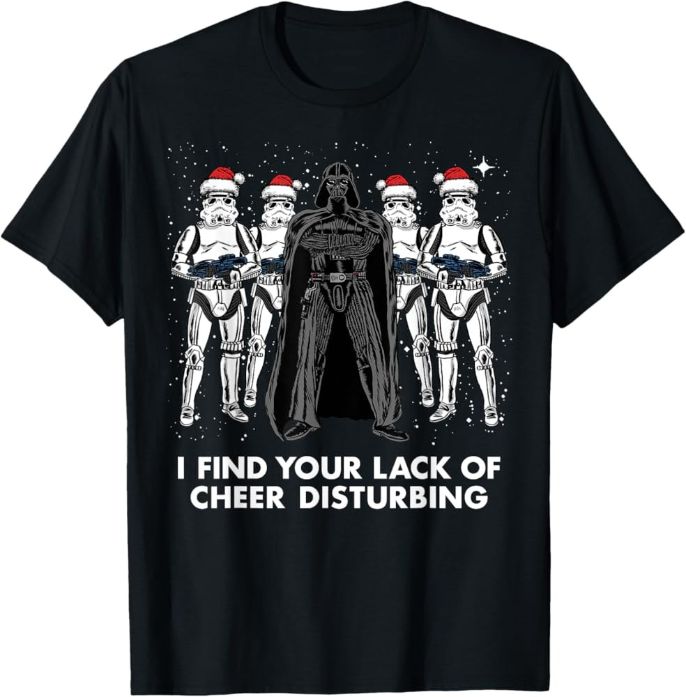 Star Wars Vader Trooper Lack Cheer Christmas Graphic T-Shirt T-Shirt | Amazon (US)