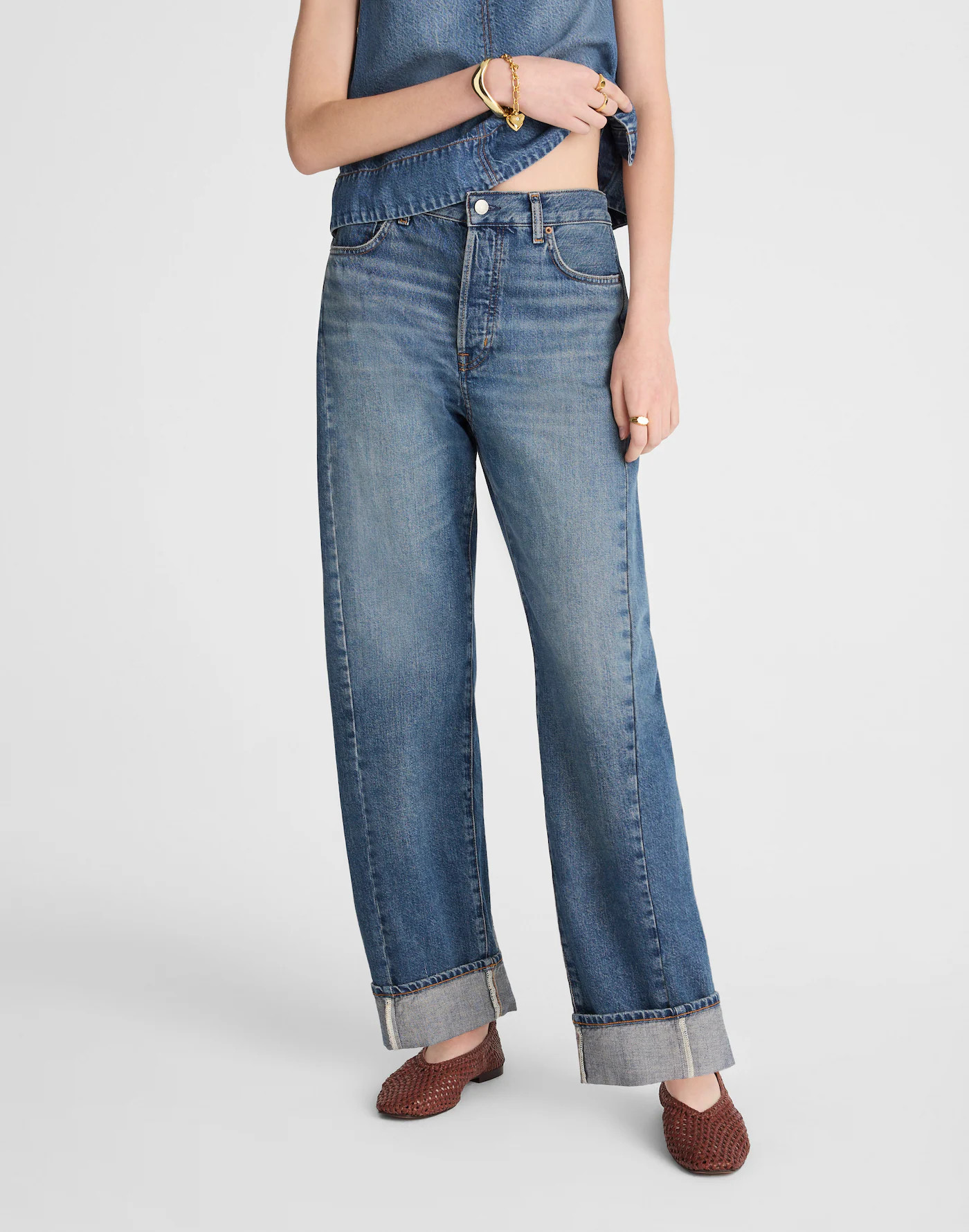 The Pieced Barrel-Leg Full-Length Jean | Madewell