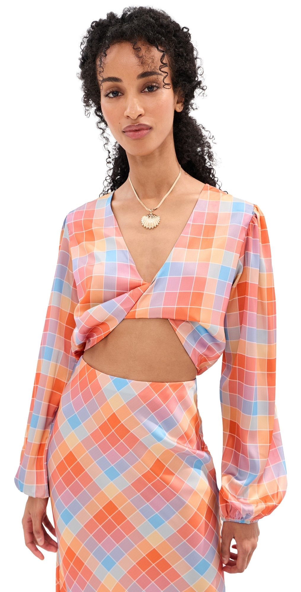 Madelynne Willow Top Multi Plaid M | Shopbop
