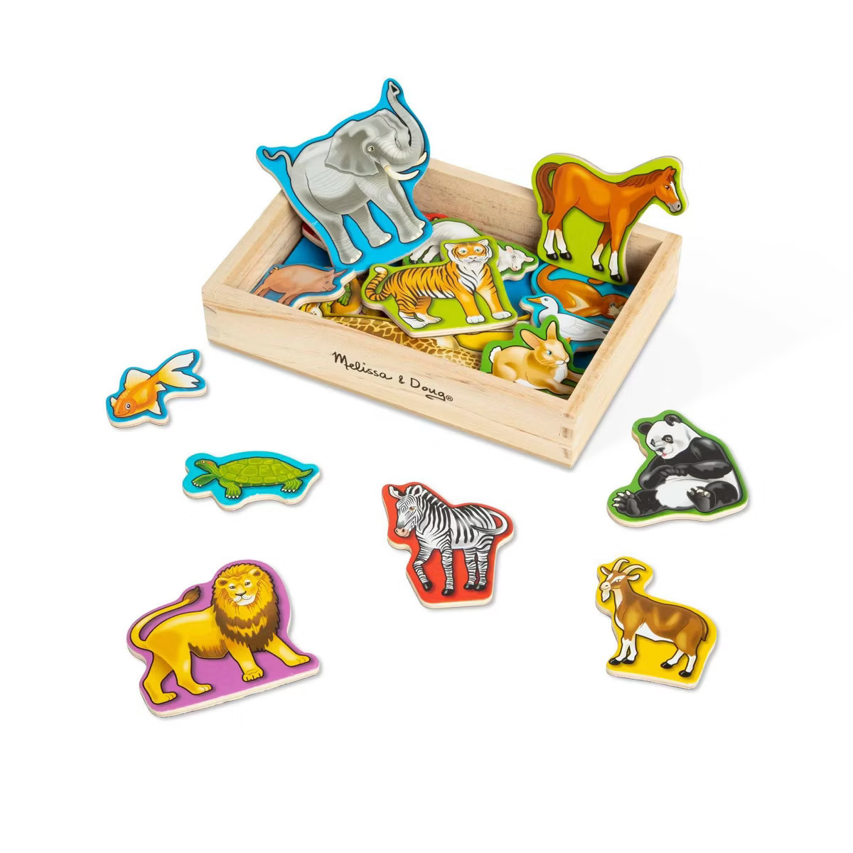 Melissa & Doug 20 Wooden Animal Magnets in a Box | Target