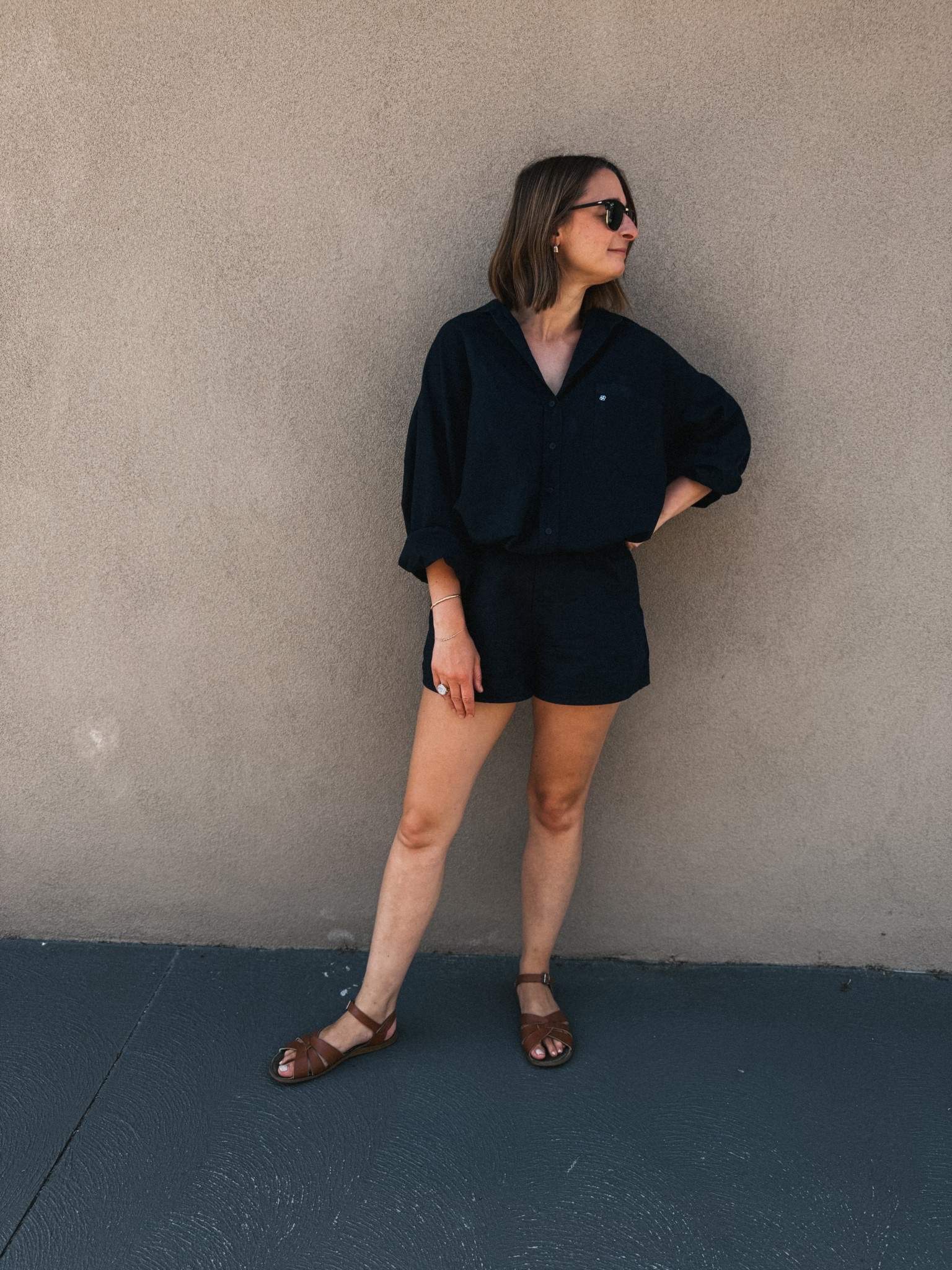 Shorts - Dissh. Sized down one size, but could have bought usual size 
Shirt - Dissh. Wearing usual size 8 - could size down 1/2 sizes - very oversized. 
Sandals - Saltwater. Tts 

#LTKsummer #LTKFashionMonth #LTKaustralia