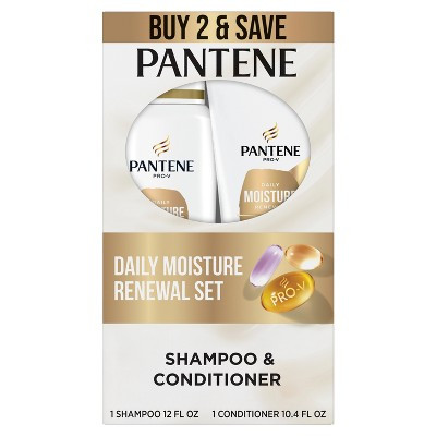 Pantene Pro-V Daily Moisture Renewal Shampoo and Conditioner Bundle - 22.4 fl oz: For Dry Hair, Paraben-Free, Apple Scent | Target