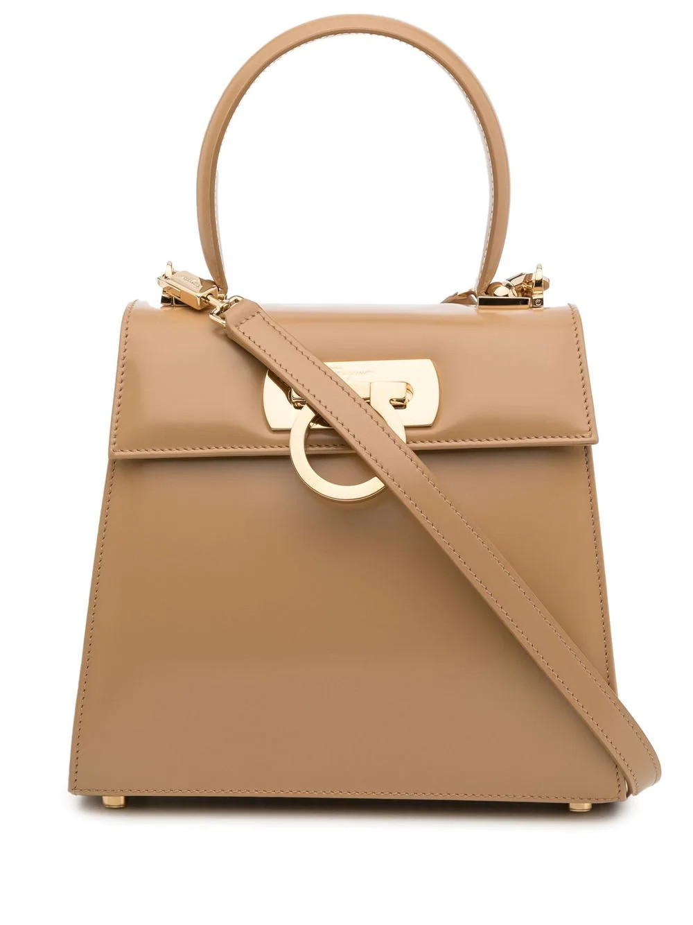 Ferragamo small Iconic top handle bag - Brown | Farfetch Global