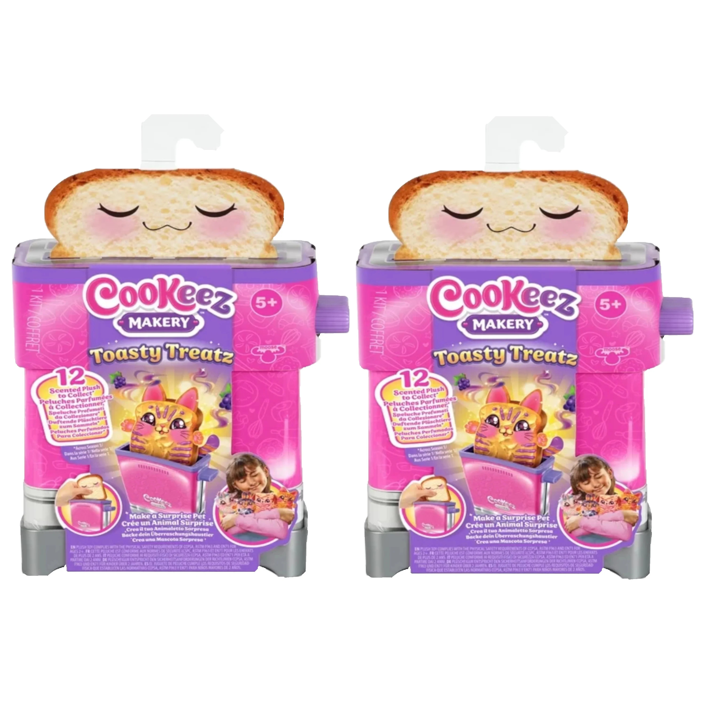 Cookeez Makery Toasty Treatz Toaster with Scented Plush, Styles Vary, Ages 5+ - 2 pack | Walmart (US)