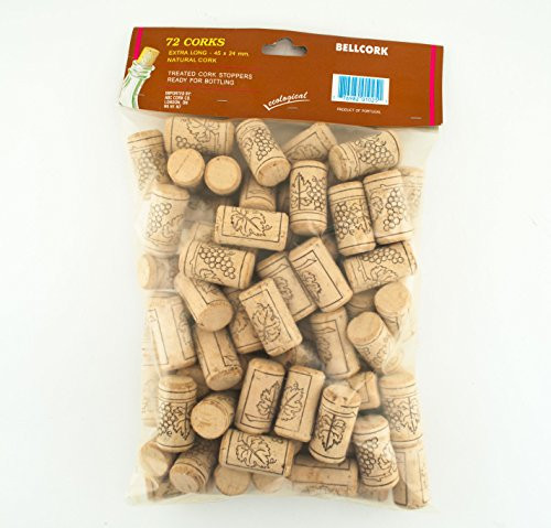 72 Bellcork #9 Long 45 X 24 mm Winery Grade Natural Cork Stopper | Amazon (US)