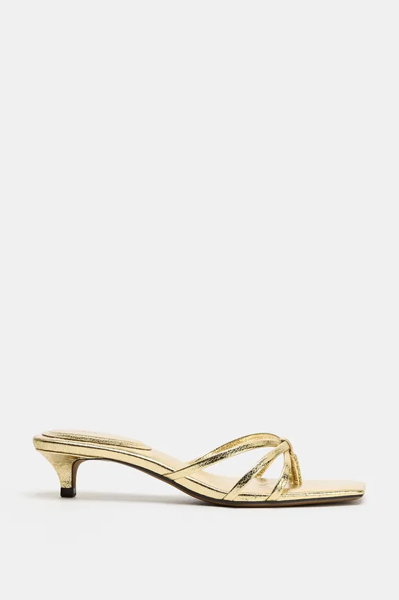 METALLIC EFFECT SANDALS | Zara US