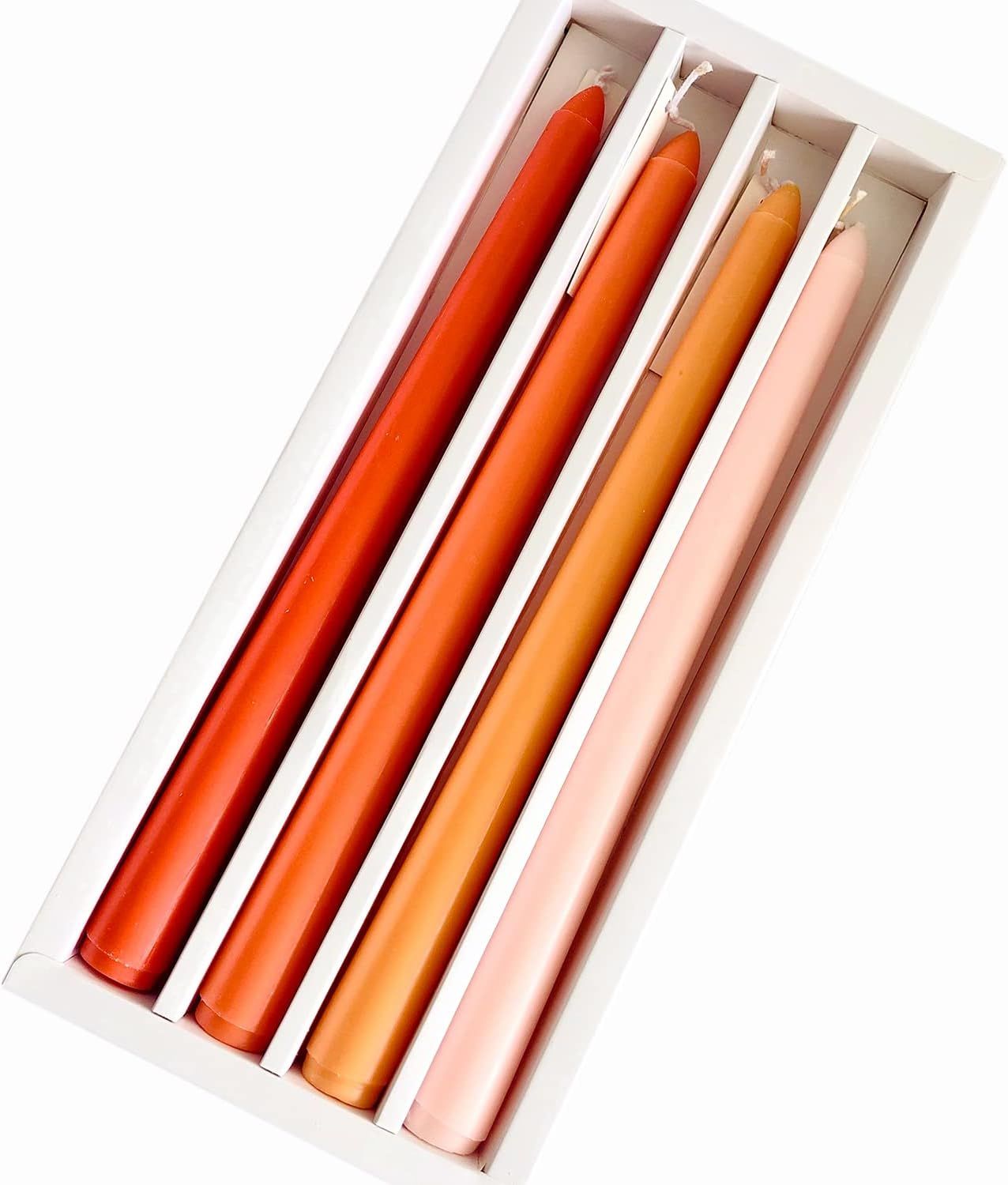 Taper Candles 10'' Colored Candle Sticks Set of 4 | Orange Scented, Natural Soy Wax | Home Decor ... | Amazon (US)