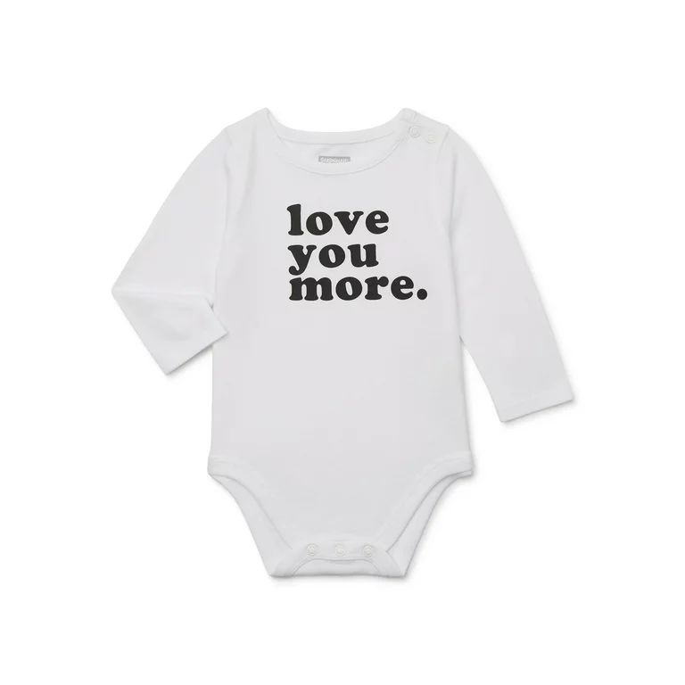 Garanimals Baby Girl Long Sleeve Graphic Bodysuit, Sizes 0-24 Months - Walmart.com | Walmart (US)