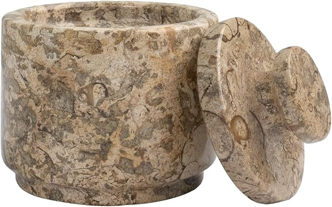 Marble Salt Cellar With Lid - Stone Salt Container And Stone Salt Holder, Spice Jars for Counter,... | Amazon (US)