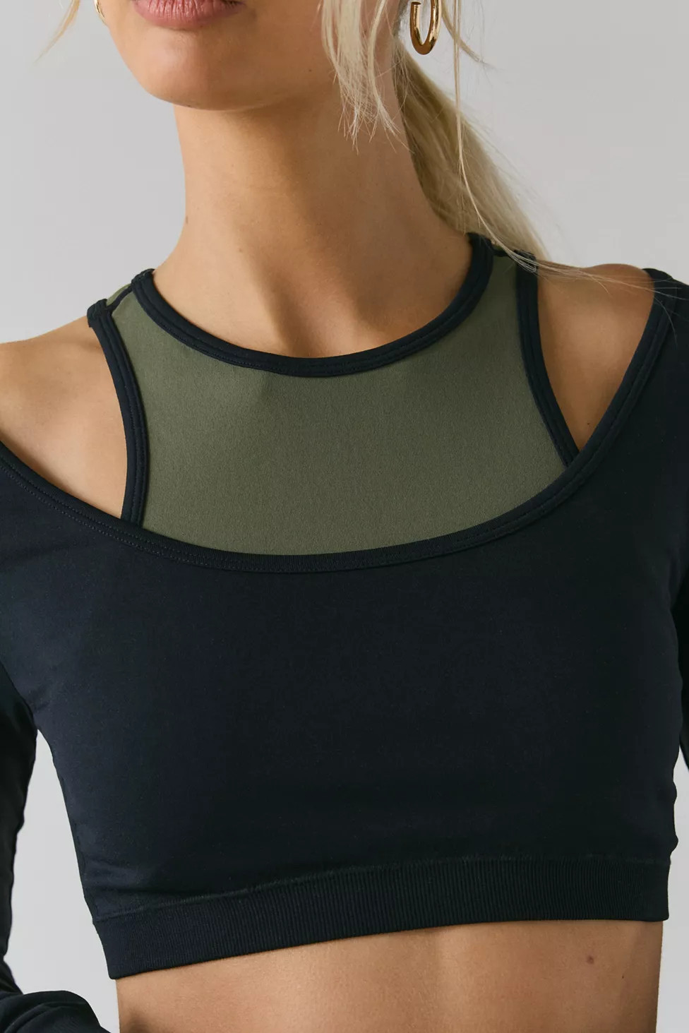 P.E Nation Sutton Long Sleeve Cropped Performance Top | Urban Outfitters (US and RoW)
