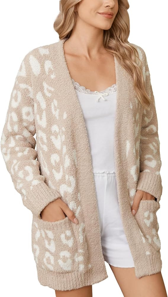 Snuggle Sac Cardigan Sweaters for Women with Pocket Trendy Casual Long Sleeve Tops Open Front Fal... | Amazon (US)