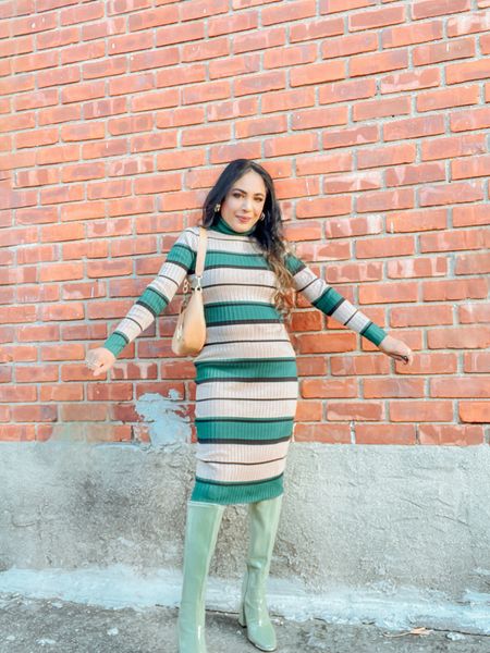 Green striped knit rib dress for the fall/ winter  💚💚💚

Walmart got you cover for the sweater dresses 👗💚

#LTKsalealert #LTKfindsunder50 #LTKstyletip