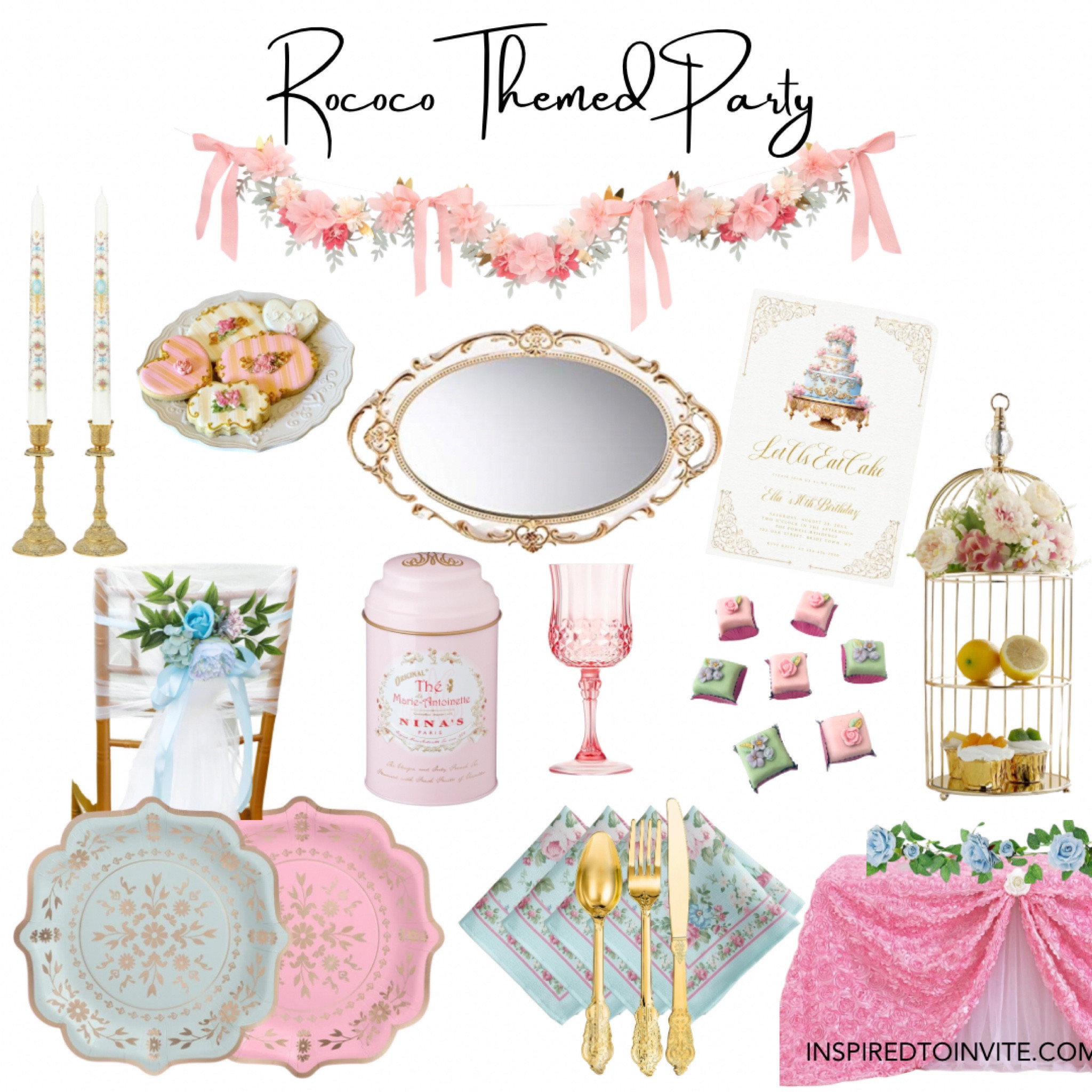 Rococo Themed Party Finds #rococoparty #letthemeatcake #baroqueparty #bridgertonparty 

#LTKParties