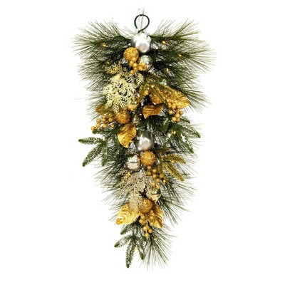 Vickerman 30" Artificial Christmas Teardrop, Battery Operated Warm White Lights | Target