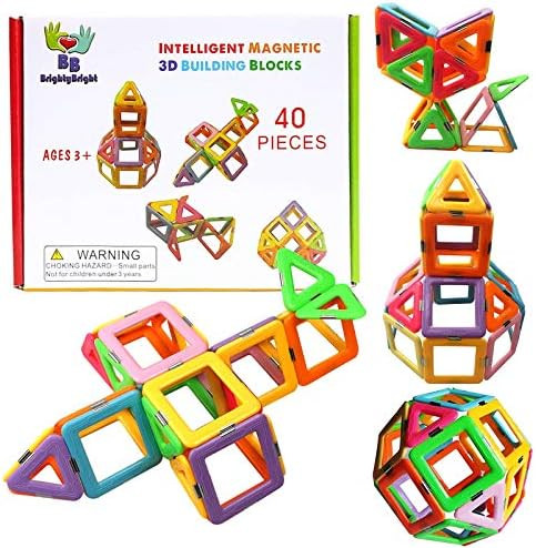 BrightyBright Magnetic Blocks Building Toys - Intelligent 3D STEM Educational Game for Kids Toddlers | Amazon (US)