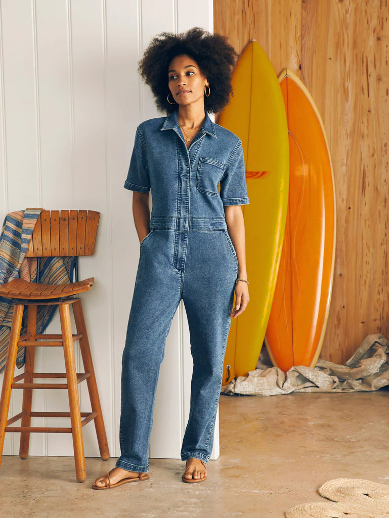 Stretch Terry Blythe Jumpsuit | Faherty