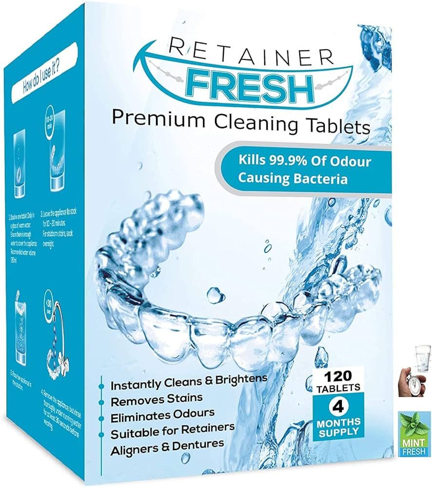 Retainer Reinigungstabletten – 120 Tabletten Retainer frisch, halten Sie Ihre Retainer und flec... | Amazon (DE)
