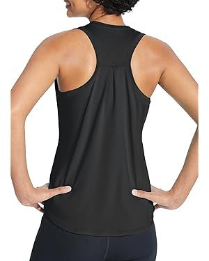 BALEAF Women's Workout Tank Top Racerback Tops Sleeveless Running Shirts Loose Fit Yoga Athletic ... | Amazon (US)