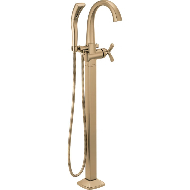 Stryke Single Handle Floor Mounted Freestanding Tub Filler Trim | Wayfair North America