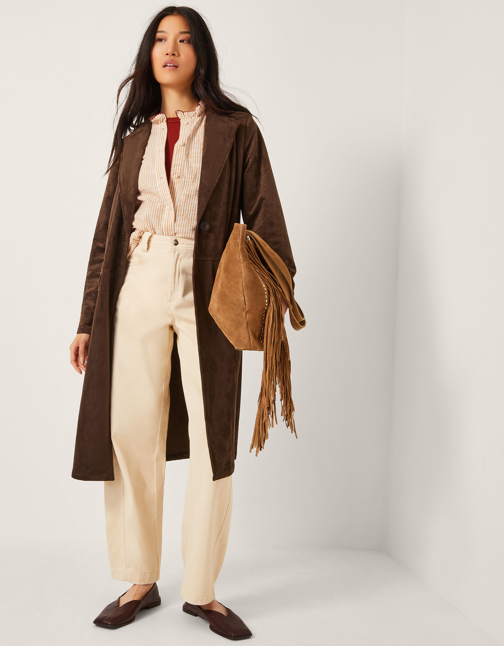 Tove Suedette Trench Coat Brown | Monsoon (UK)