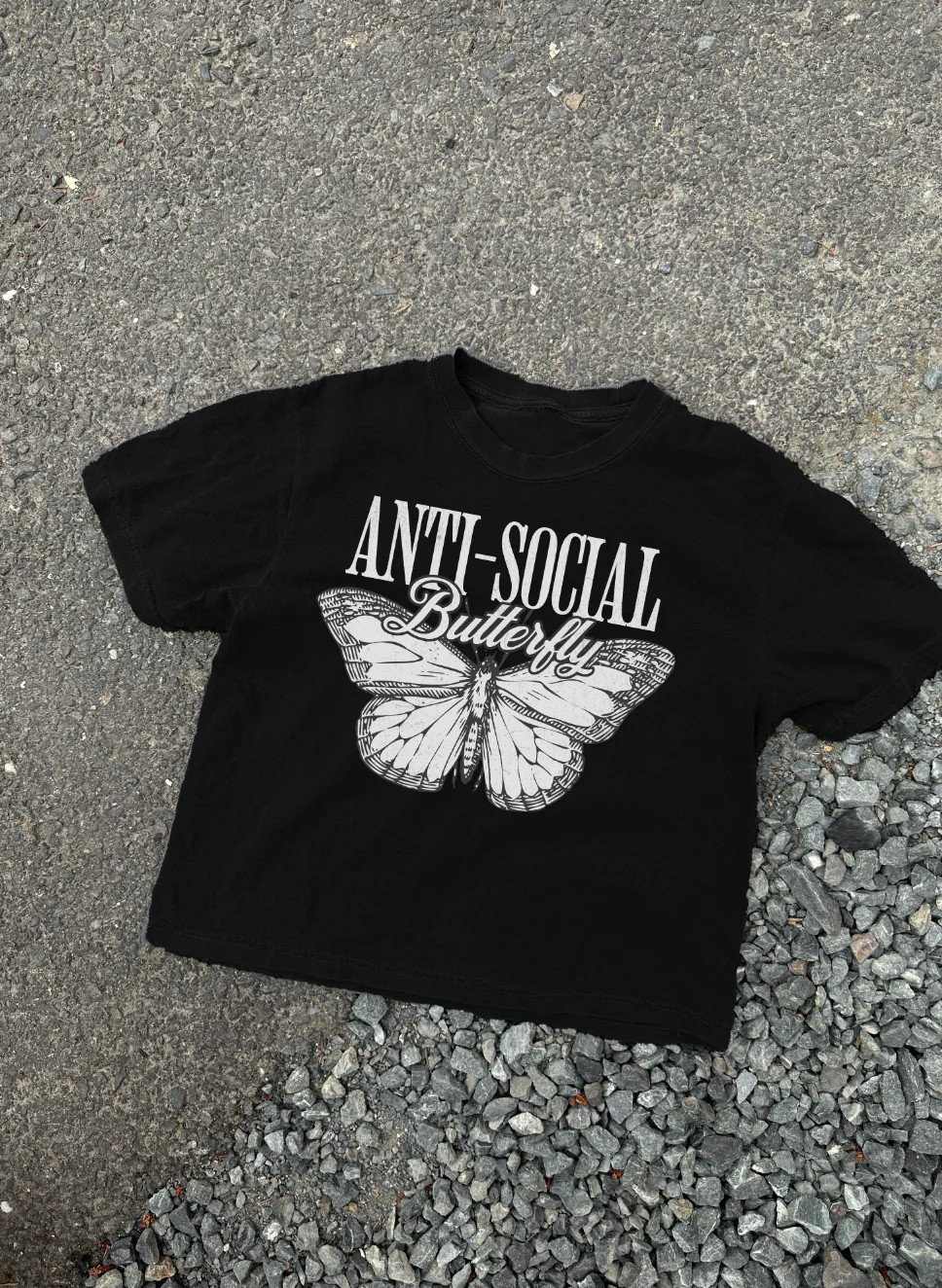 Anti-Social 90s Baby Tee | Slater Vintage