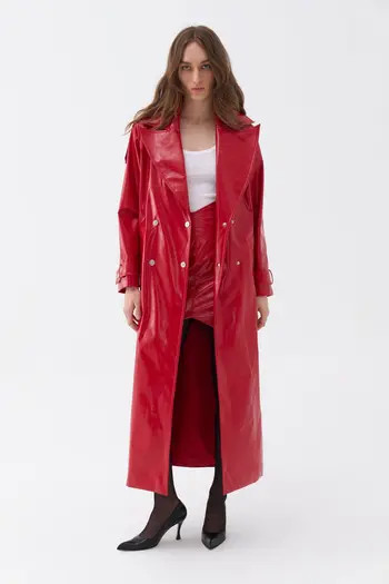 Nocturne Faux Leather Trench Coat | Nordstrom | Nordstrom
