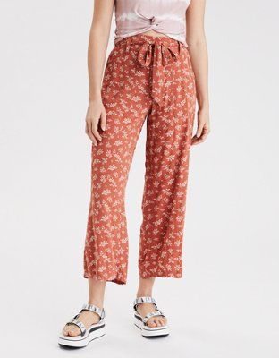 AE High-Waisted Paperbag Wide Leg Pant | American Eagle Outfitters (US & CA)