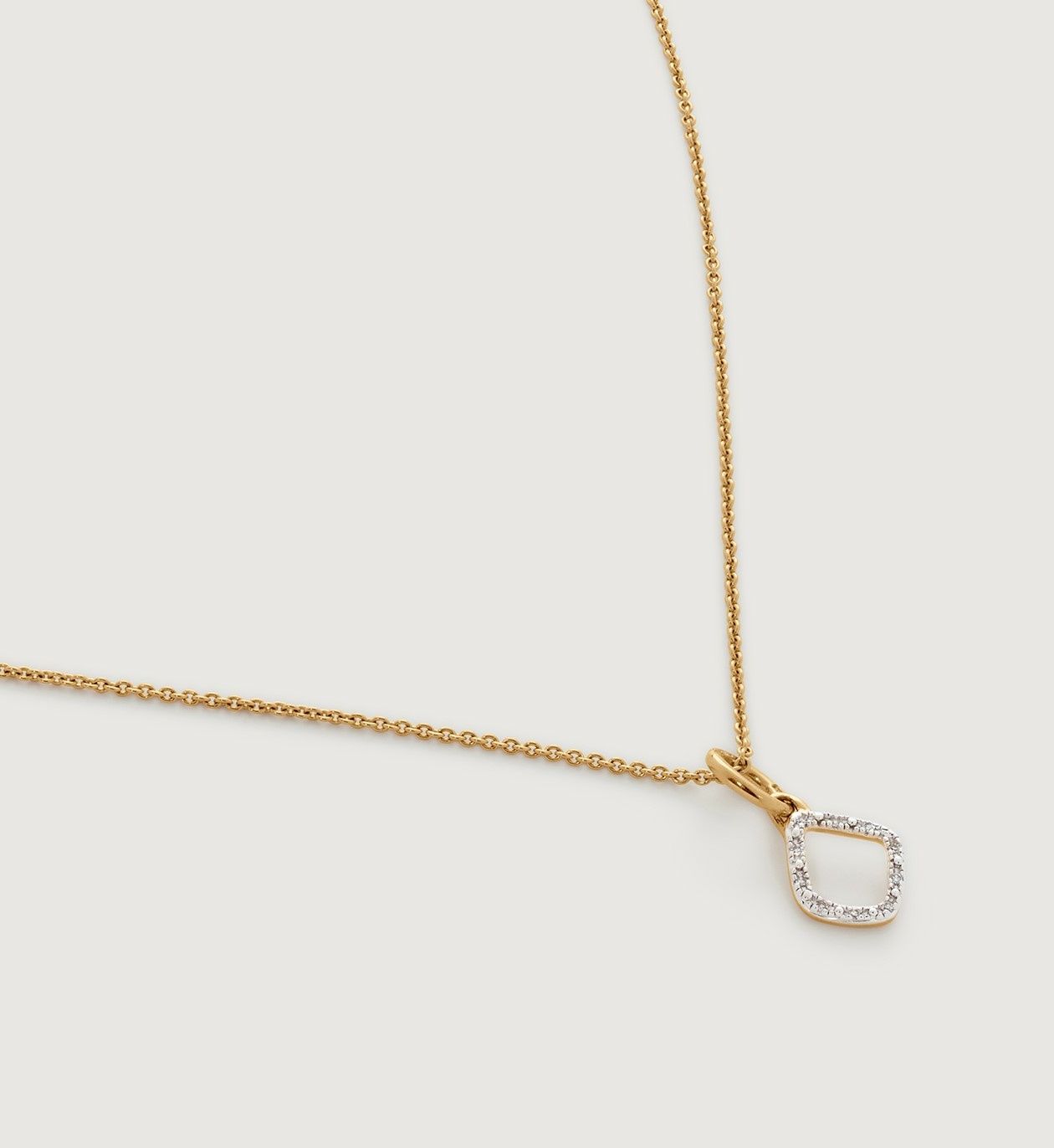Riva Mini Kite Diamond Necklace | Monica Vinader (Global)