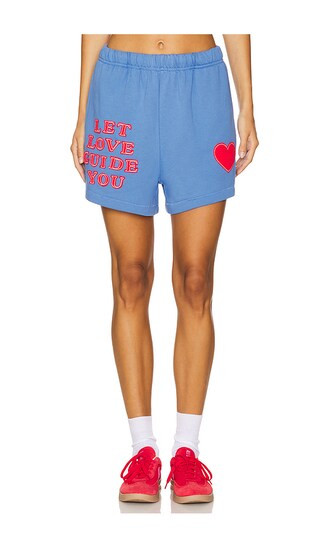 Let Love Guide You Sweatshort in Blue | Revolve Clothing (Global)