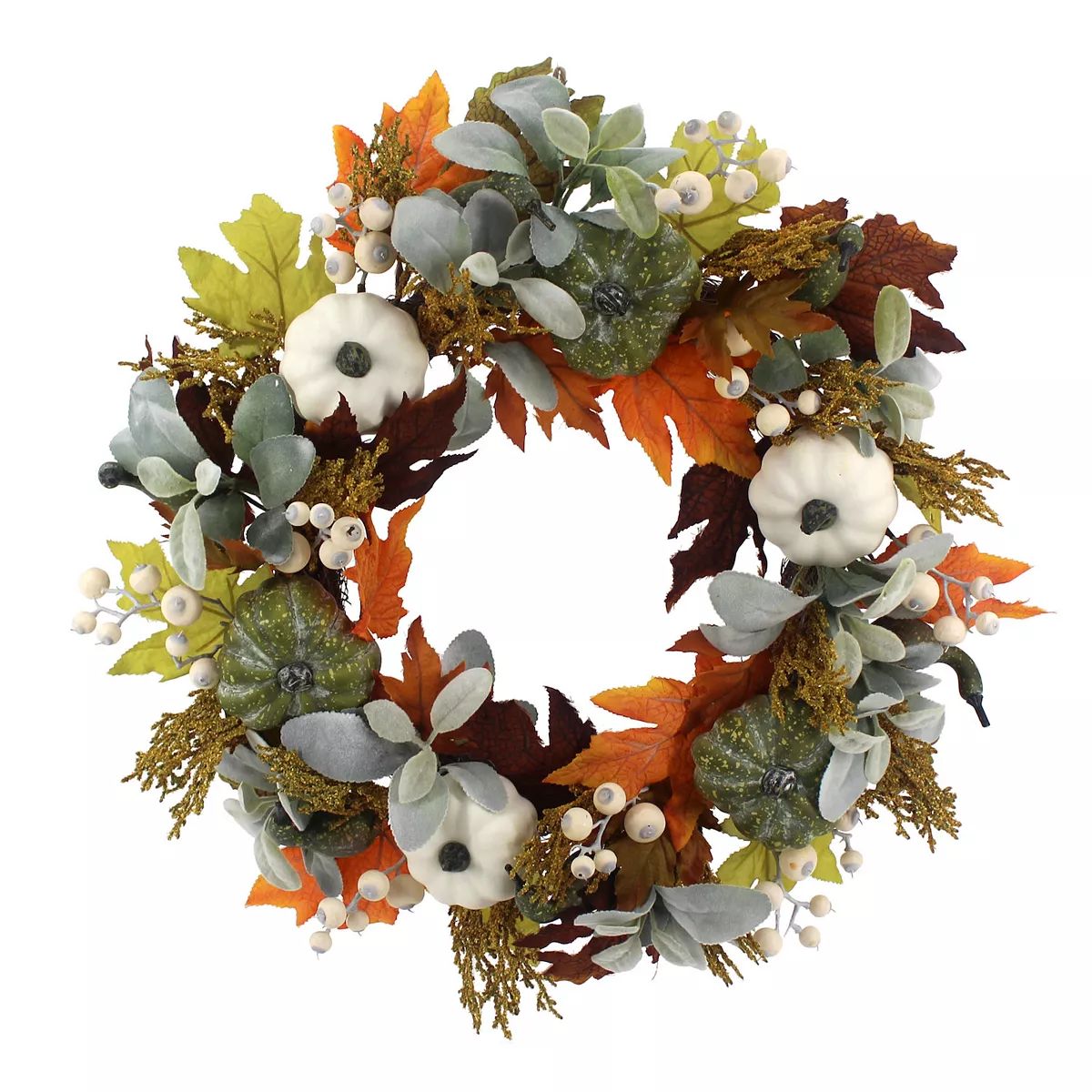 Celebrate Together™ Fall Pumpkin & Eucalyptus Artificial Wreath | Kohl's