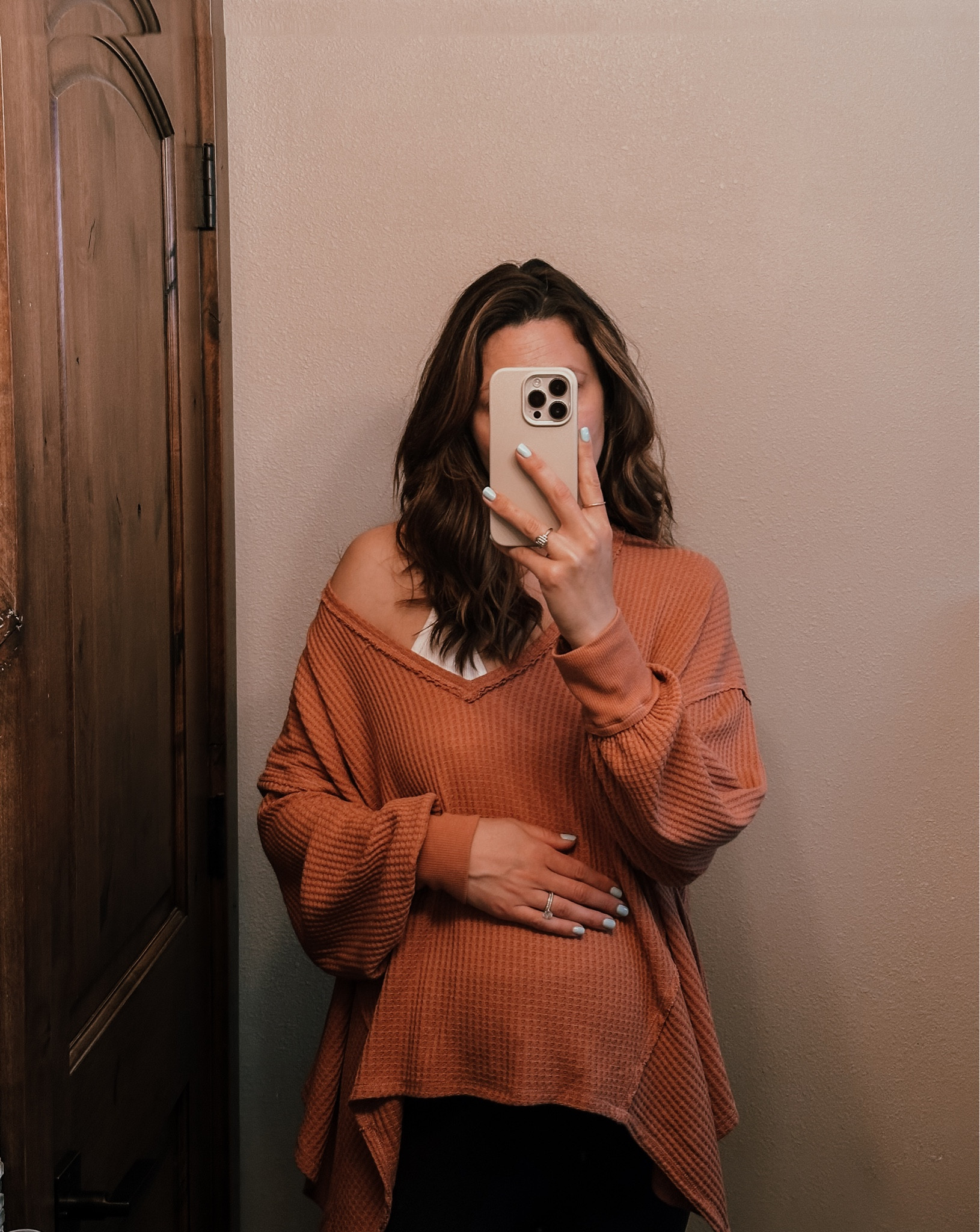 Cozy waffle knit, bump friendly non maternity 

Maternity style, bump style, casual outfit, free people

#LTKfindsunder100 #LTKbump #LTKstyletip