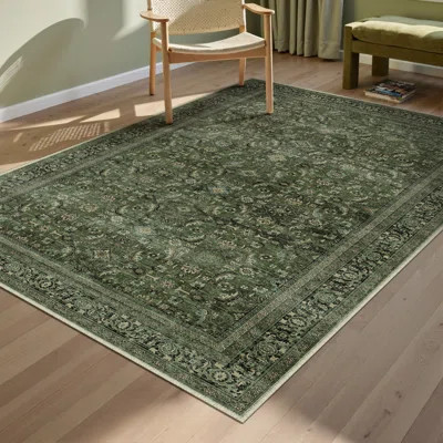 Goudeau Vintage Green Area Rugs For Living Room With Non-Slip Backing | Wayfair North America