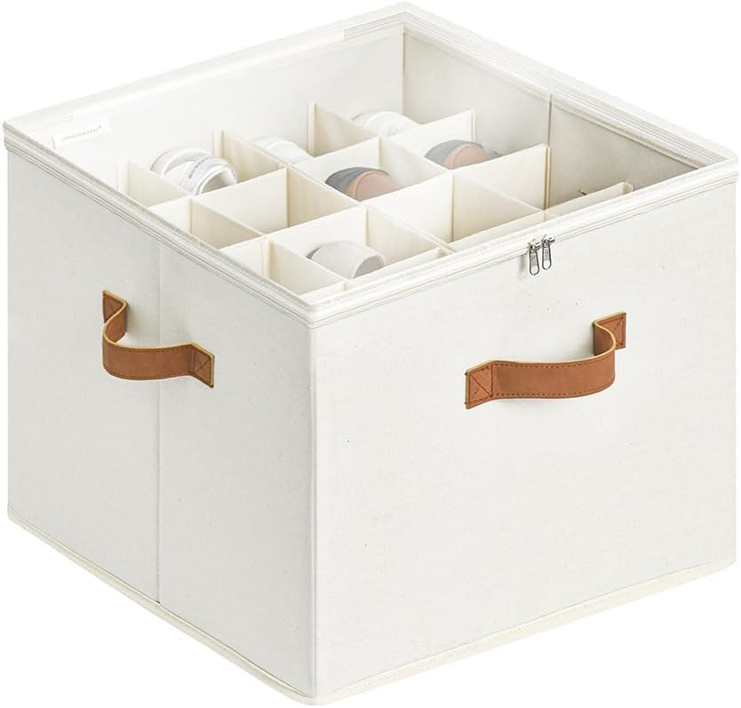 StorageWorks Shoe Organizer for Closet, Shoe Storage Cubby Containers with Adjustable Dividers an... | Amazon (US)