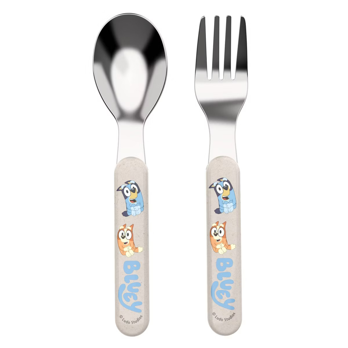 Zak Designs Bluey 2pc Bamboo and Plastic Kids Fork and Spoon Flatware Set: Toddler & Kids Utensil... | Target