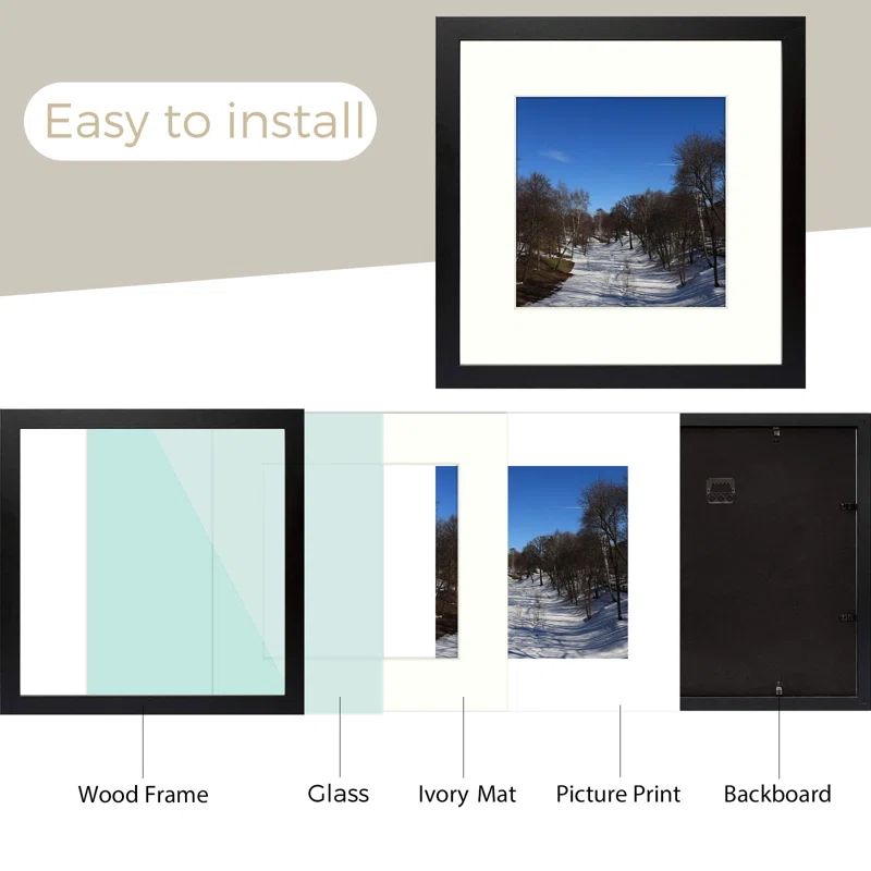 Gallery Wall frame set 12x12 for 8x8 picture frames (Set of 9) | Wayfair North America