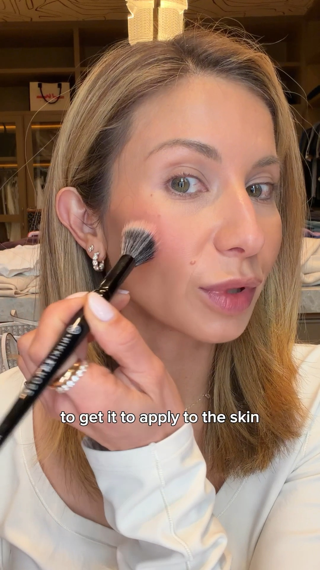 The best blush brush is one that gives you control 
The BK Beauty x Nikki La Rose N20 is light, airy, and not too dense. Which means you can build color slowly and never over apply.

I’m using it with the Bobbi Brown Pot Rouge Velvet Matte in Tea Rose, and the finish is so soft and natural. Light pressure for a sheer wash, more pressure for more color.

This and the BK Beauty 112 are my go-to blush brushes. Wispy, effortless, and foolproof.

#LTKBeauty #LTKOver40