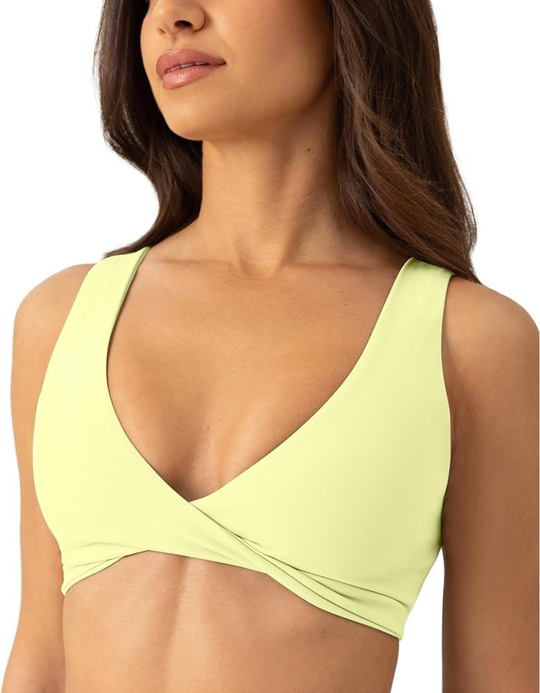 Two Ways Twist Sports Bra for Women - Customizable Coverage Convertible Twist Front & Back Workou... | Amazon (US)