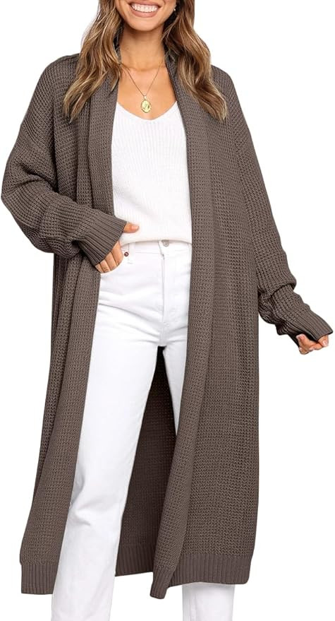 LILLUSORY Long Cardigan Sweaters for Women Fall Trendy Oversized Open Front Winter Coat | Amazon (US)