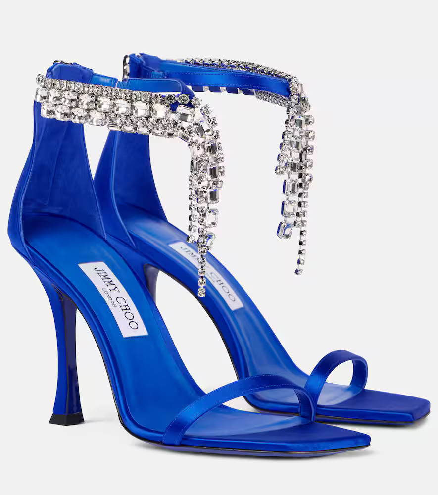 Jimmy Choo Verity 100 embellished satin sandals | Mytheresa (DACH)