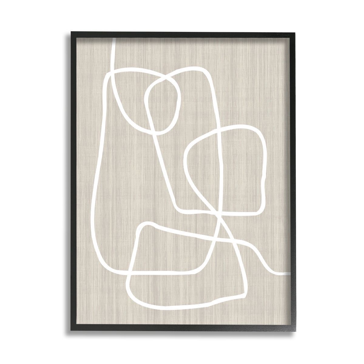Stupell Industries Linen and Lines Abstract Framed Giclee Art | Target