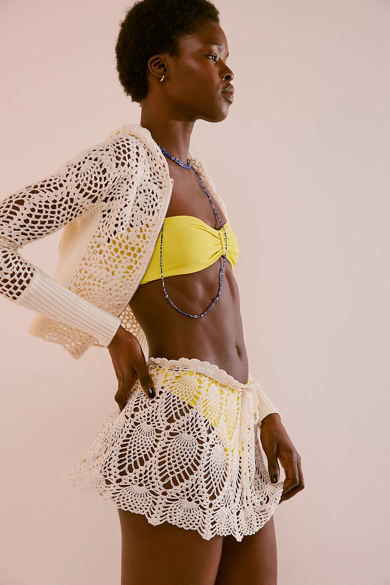 Frankies Bikinis Lyla Crochet Hoodie | Free People (Global - UK&FR Excluded)