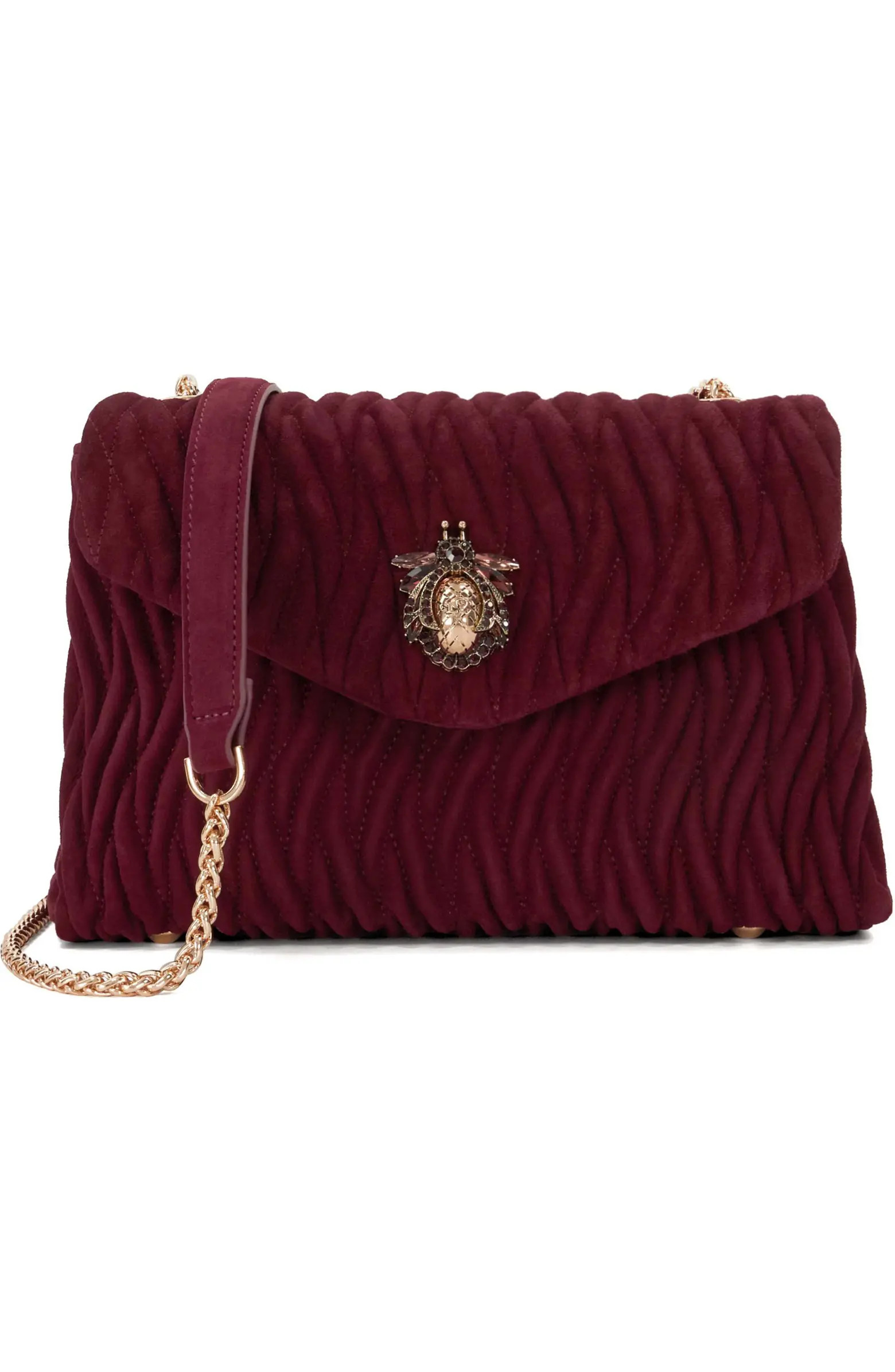 Dune London Darling Matelassé Suede Crossbody Bag | Nordstrom | Nordstrom