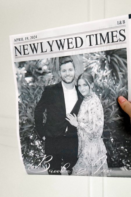 Wedding Newspaper Template! Newlywed Times newspaper. Wedding magazine wedding newspaper. Wedding details. 

#LTKGiftGuide #LTKwedding