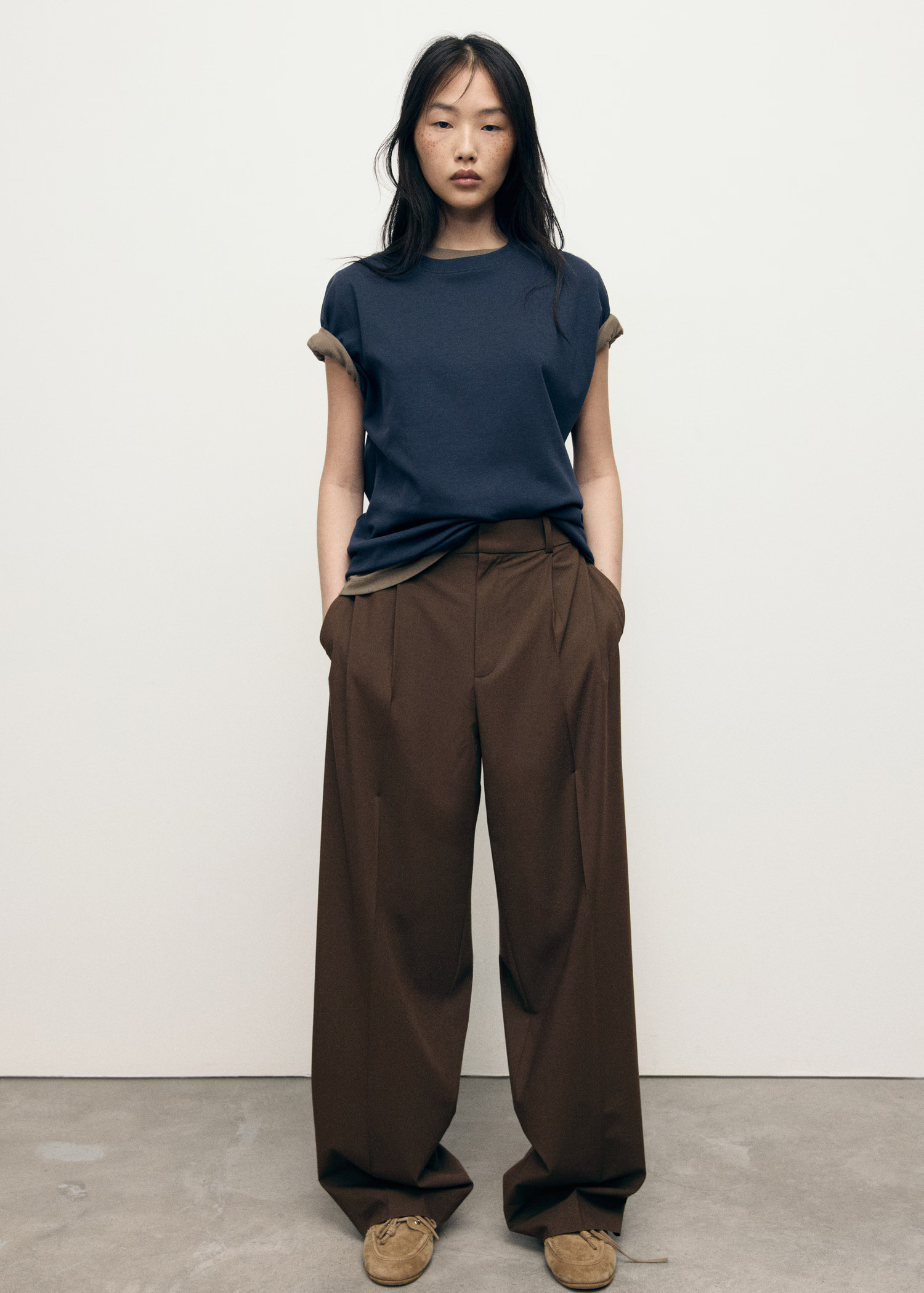 Low-rise wide-leg pants - Women | MANGO USA | Mango (US/MX/AU)