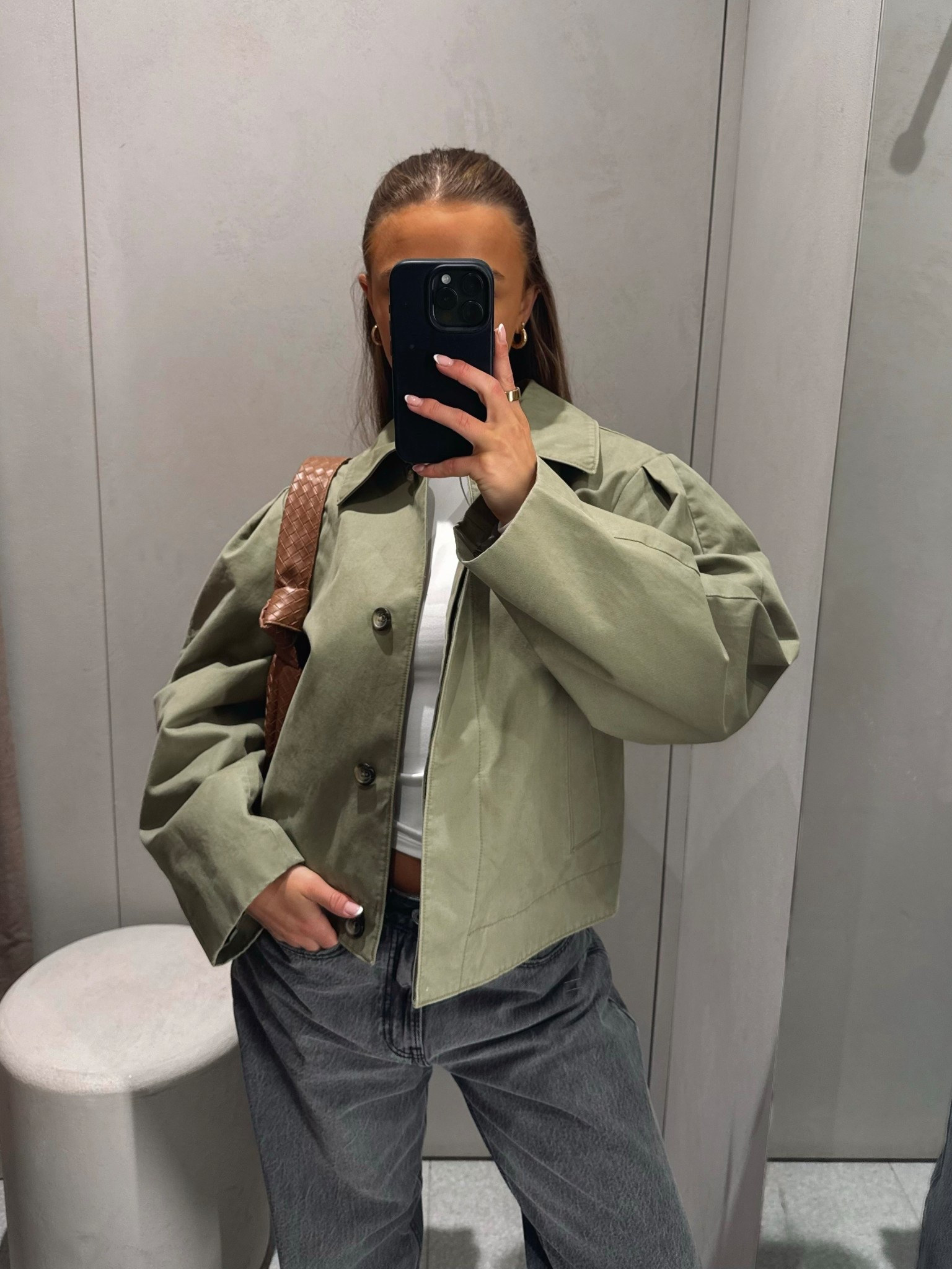 new in zara try on haul🌺✨

Pinterest style outfit inspo ideas summer spring TikTok casual easy basic neutral ootd wishlist faves petite khaki olive green jacket button bomber 

#LTKspring #LTKuk #LTKstyletip